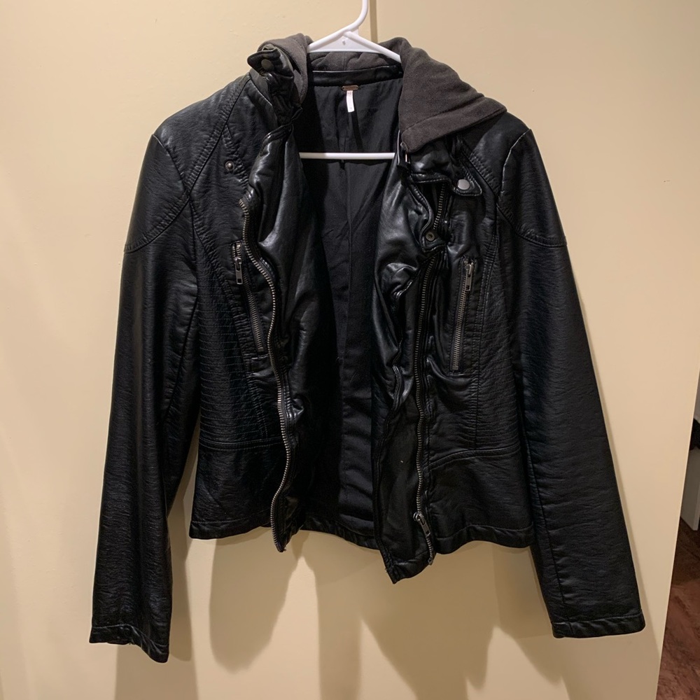 Free people leather jacket